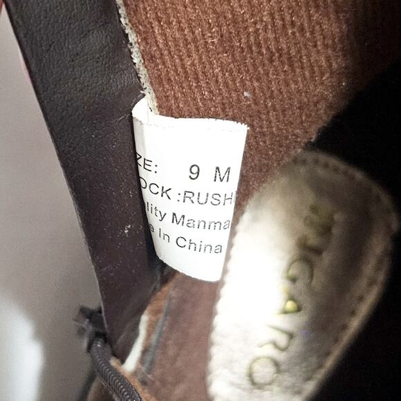 Ingaro New Brown Rushmore faux fur faux suede side zip ankle boots size 9M - Picture 5 of 16